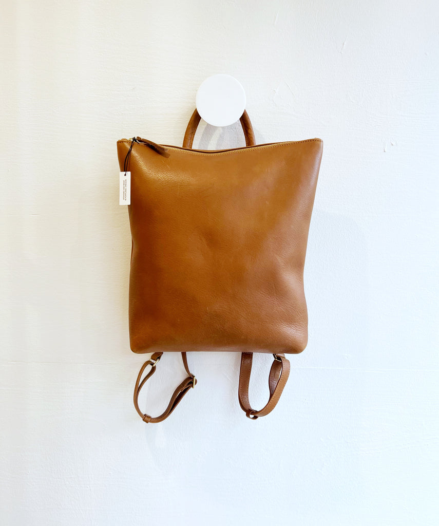Cognac Leather Backpack