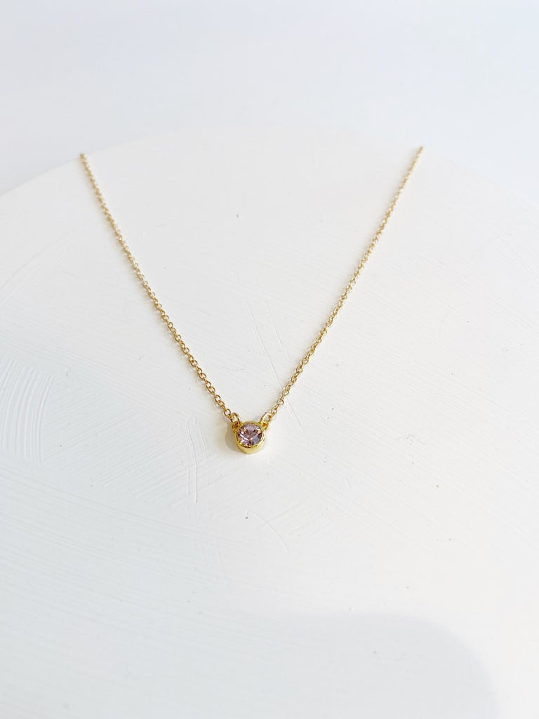 Gold Birthstone Necklaces